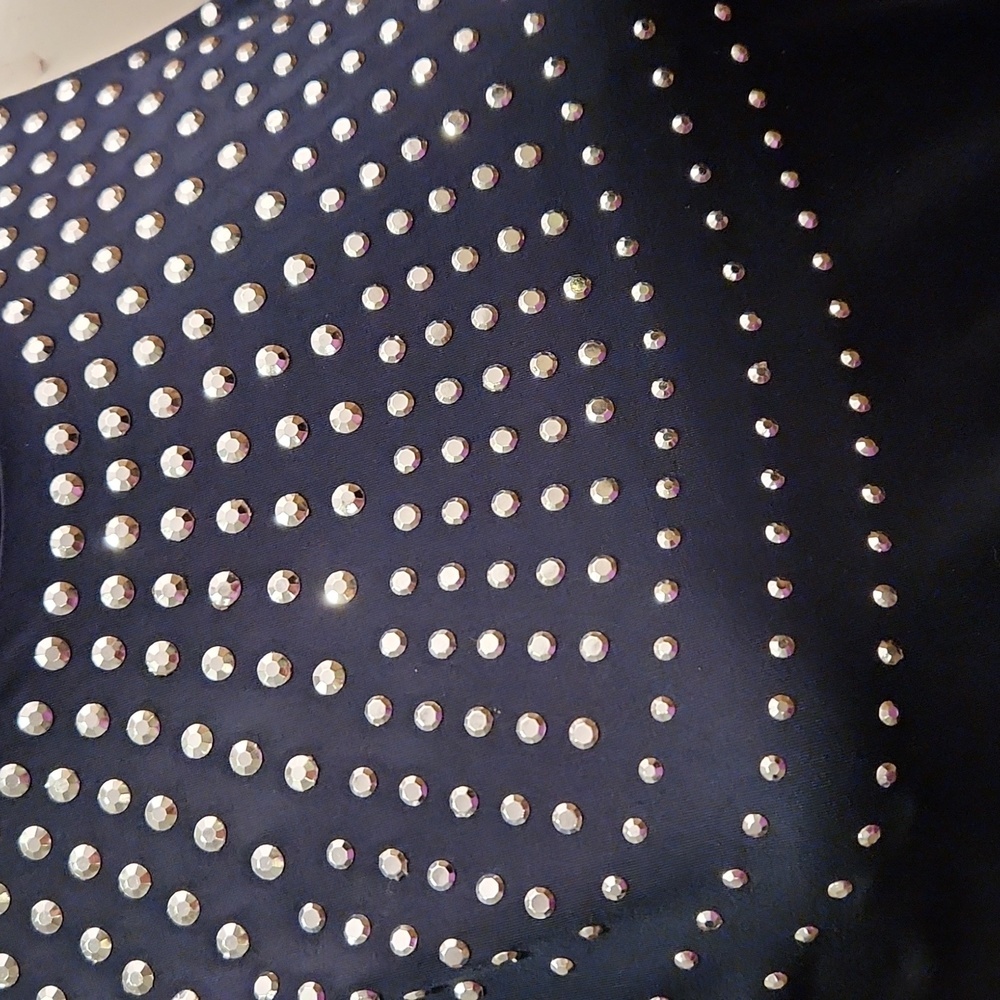 EUC! Cache spandex silver stud shelf bra tank - Picture 3 of 7